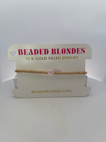 Pickleball Gold Filled Bead Bracelet
