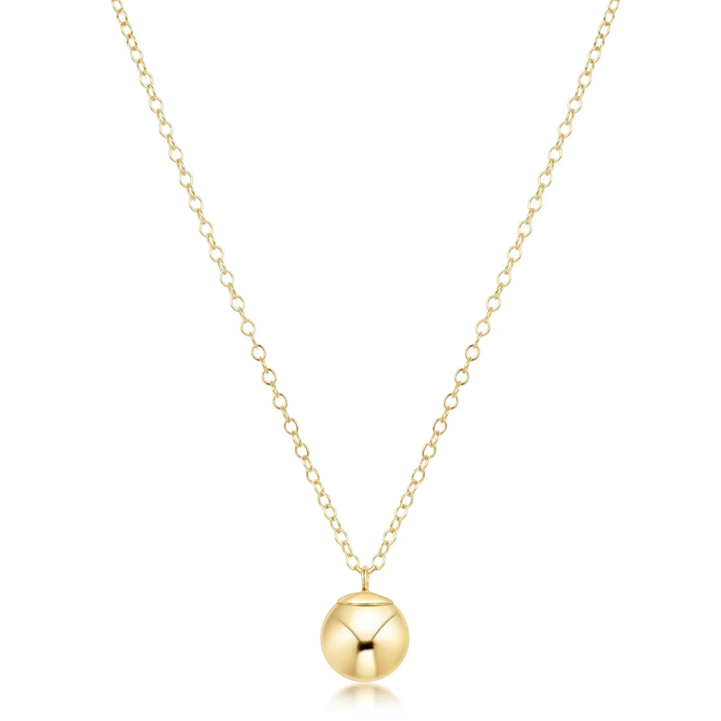 Classic Gold 8mm Charm Necklace | 16