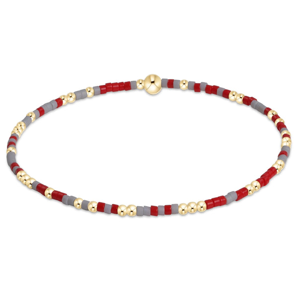 Hope Unwritten Bracelet in Grey & Bright Red