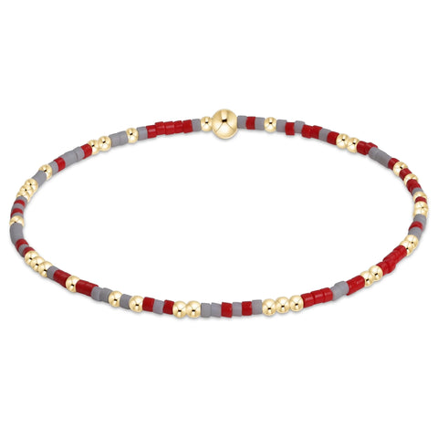 Hope Unwritten Bracelet in Grey & Bright Red