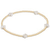 Signature Cross Small Gold Pattern 2mm Gold Bead Bracelet