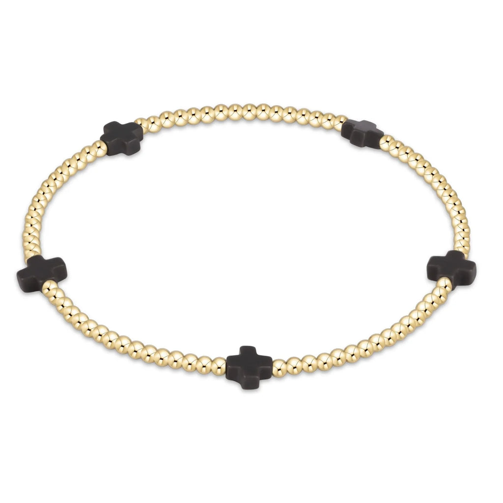 Signature Cross Small Pattern 2mm Bead Bracelet