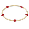 Signature Cross Small Gold Pattern 2mm Gold Bead Bracelet