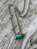 Turquoise Sterling Silver Bar Necklace