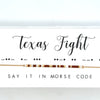 Texas Fight Morse Code Necklace