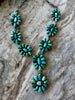 Navajo Handmade Turquoise Lariat Statement Necklace & Matching Earring Set by Antionete Marti