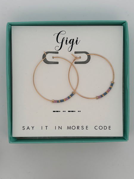 Gigi Morse Code Earring