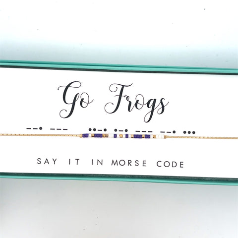 Go Frogs | Morse Code Necklace