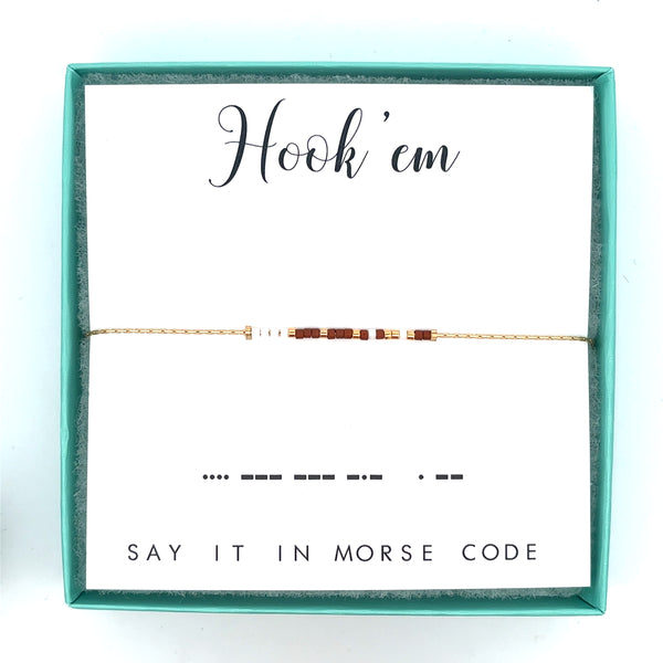 Hook 'Em | Morse Code Bracelet