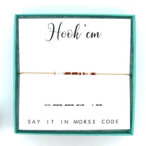 Hook 'Em | Morse Code Bracelet