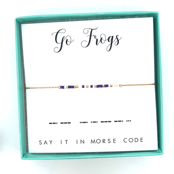Go Frogs | Morse Code Bracelet