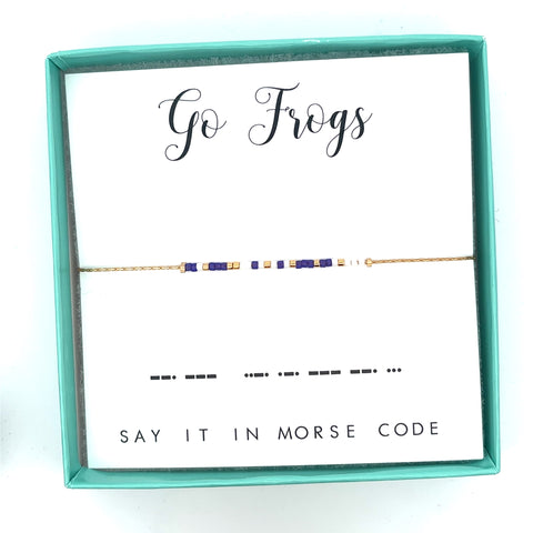 Go Frogs | Morse Code Bracelet