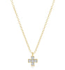 Diamond Signature Cross Pendant Necklace