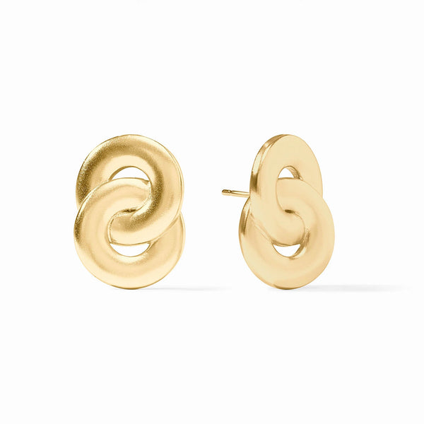 Infinity Stud Earrings in Gold