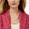 Astor Statement Pearl Necklace in Iridescent Champagne