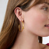 Bee Hoop Earrings in Gold