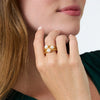 Calypso Gold Trio Ring Set in Pearl