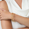 Milano Gold Bangle in Cubic Zirconia