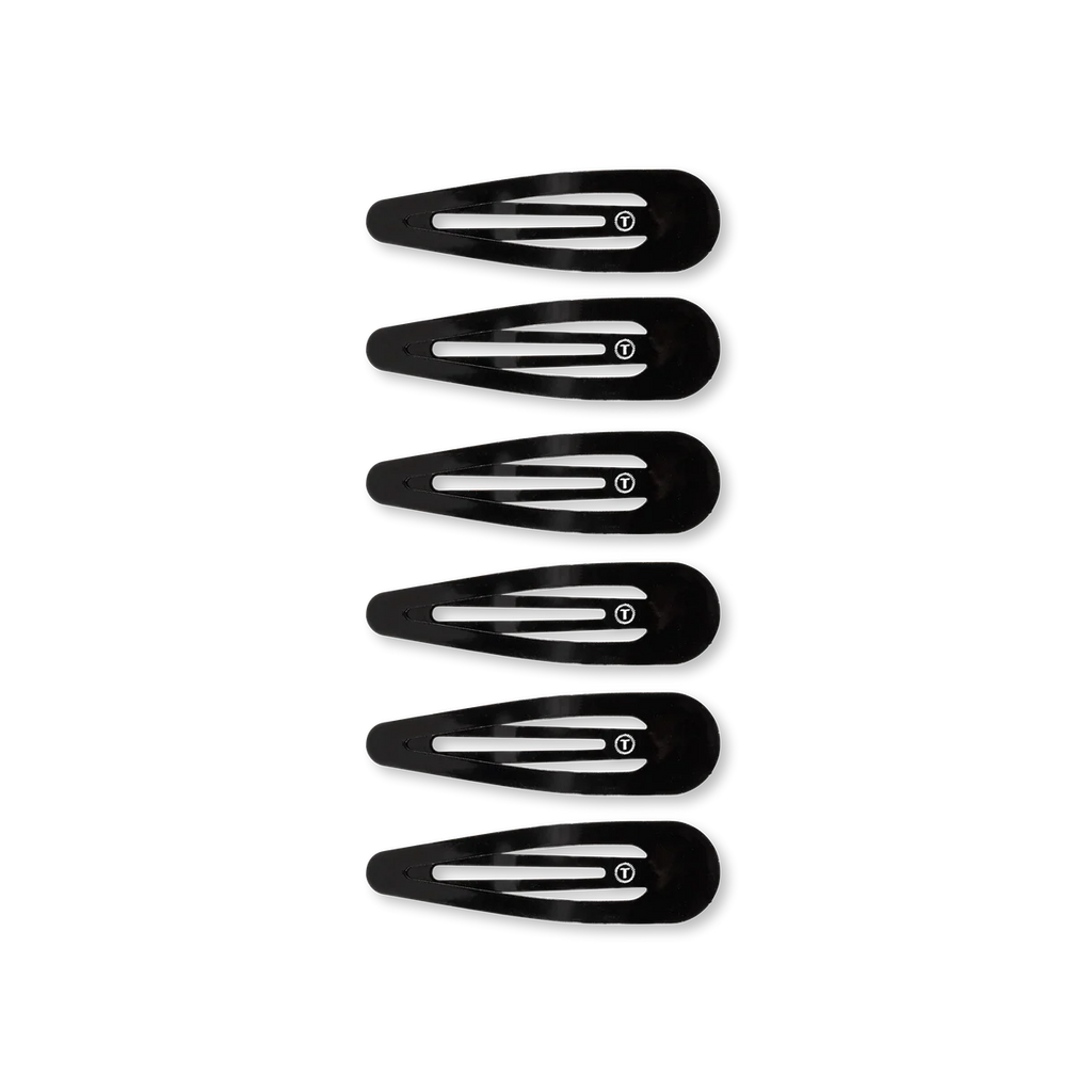 Jet Black Snap Clips (6ct)