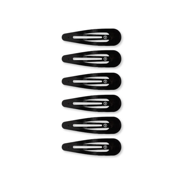 Jet Black Snap Clips (6ct)
