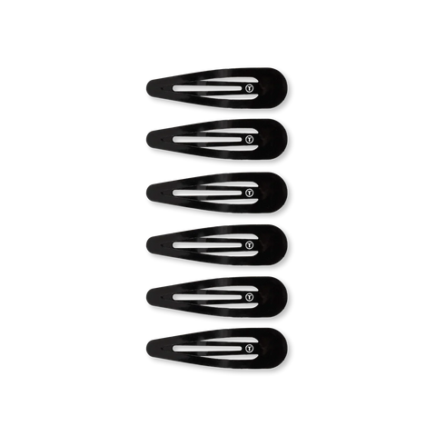 Jet Black Snap Clips (6ct)