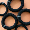 Jet Black Nylon Hair Ties