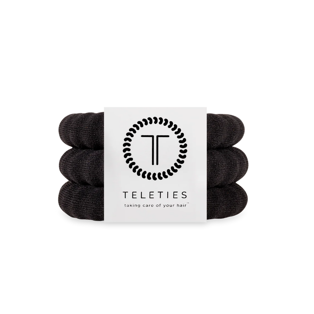 Jet Black Nylon Hair Ties