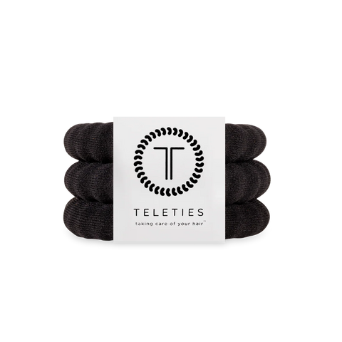 Jet Black Nylon Hair Ties