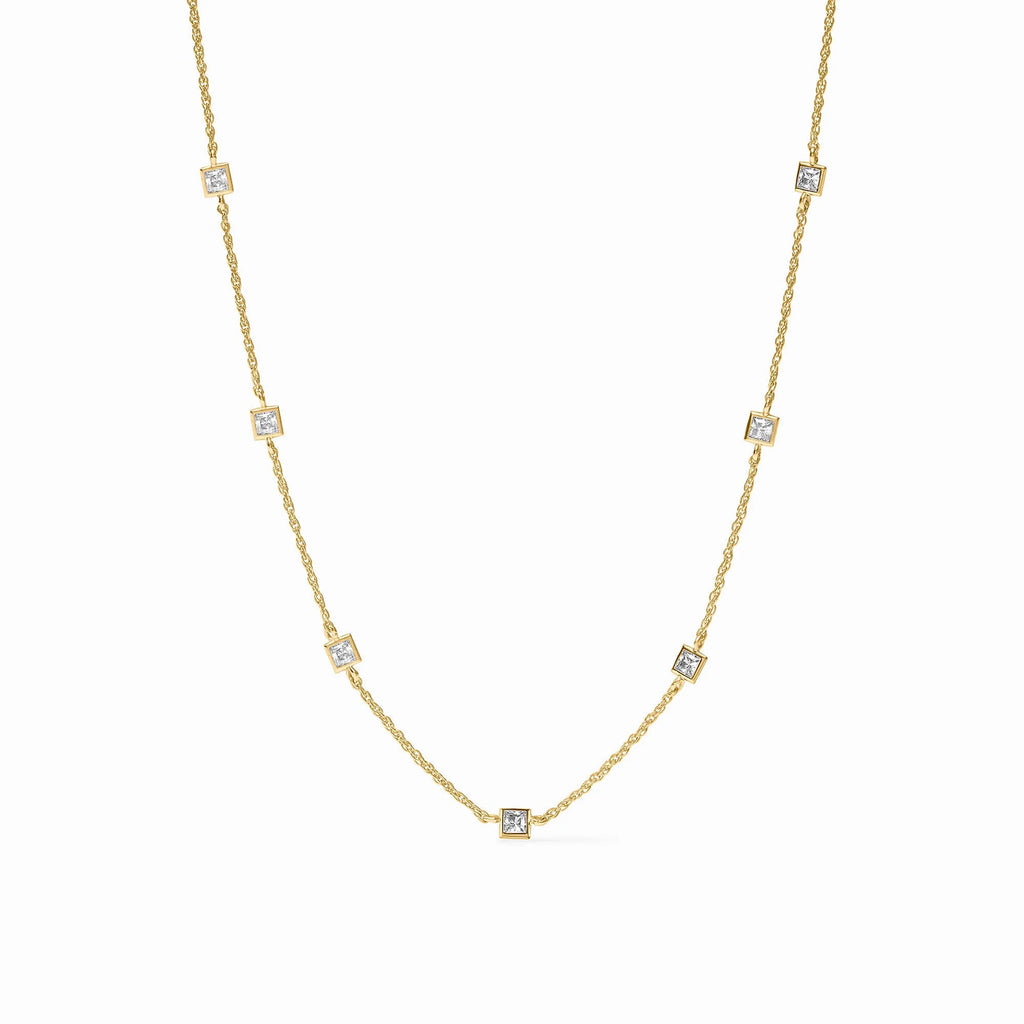 Jolie Delicate Station Necklace in Gold