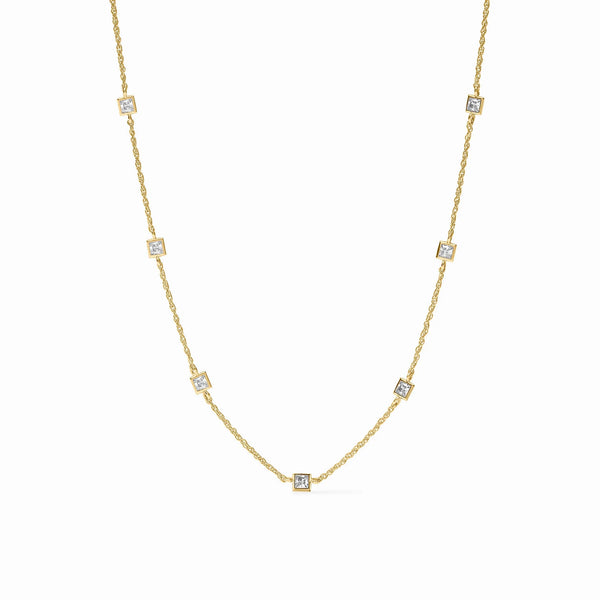 Jolie Delicate Station Necklace in Gold