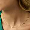 Jolie Delicate Station Necklace in Gold
