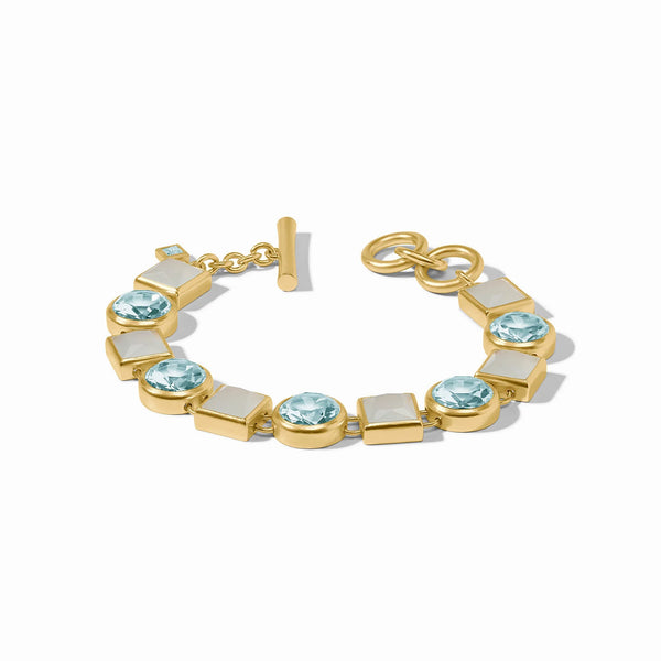 Jolie Tennis Bracelet in Aquamarine Blue