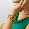 Jolie Tennis Bracelet in Aquamarine Blue