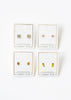 Pencil Gold Flat Back Screwback Stud Earrings
