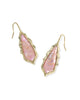 Adriana Scallop Frame Gold Drop Earrings