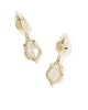 Adriana Scallop Frame Gold Huggie Earrings