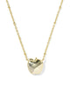 Apple Gold Short Pendant Necklace in Red Illusion