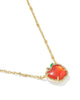 Apple Gold Short Pendant Necklace in Red Illusion