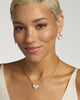 Ari Heart Statement Drop Earrings in Ivory Mother of Pearl