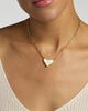 Ari Heart Statement Pendant Necklace in Ivory Mother of Pearl