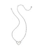 Ari Heart Statement Pendant Necklace in Ivory Mother of Pearl
