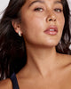 Bella Hoop Earrings in White CZ
