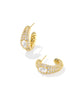 Bella Hoop Earrings in White CZ