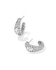 Bella Hoop Earrings in White CZ