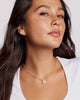 Bella Short Pendant Necklace in White CZ