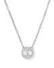 Bella Short Pendant Necklace in White CZ