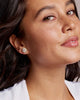 Bella Stud Earrings in Dark Green Crystal