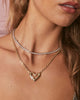 Bella Tennis Necklace in White CZ