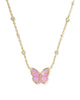 Cailey Butterfly Gold Short Pendant Necklace