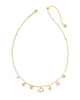 Cheer Charm Necklace  Pink and White Mix
